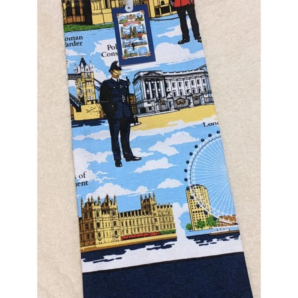 Londen Tea Towel 100% Cotton NEW Historical England 32